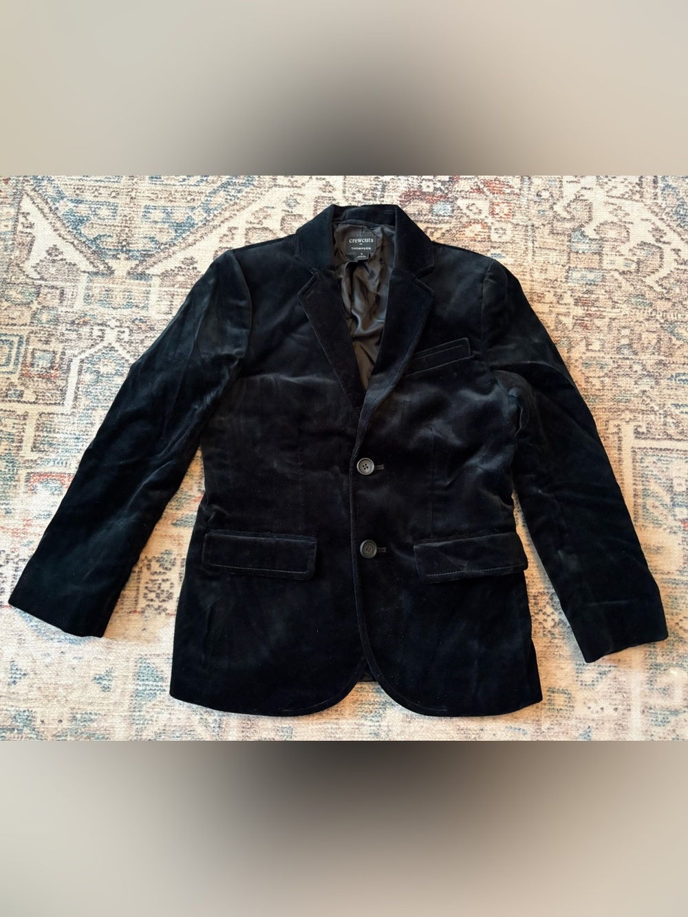 Crewcuts black velvet blazer, boys 8